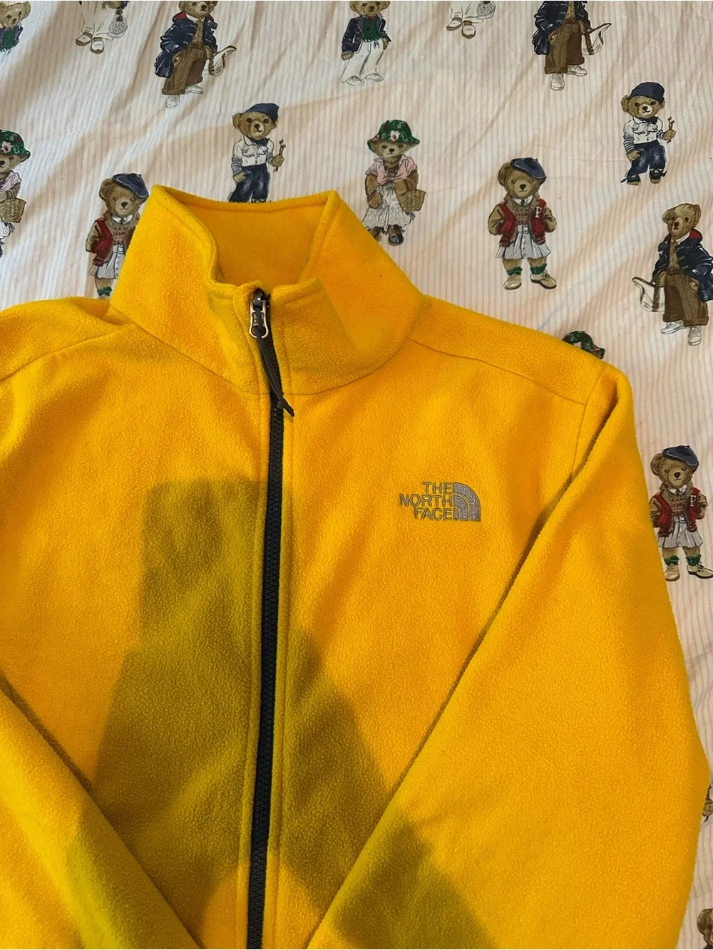 The North Face Yellow Full-Zip Fleece Jacket